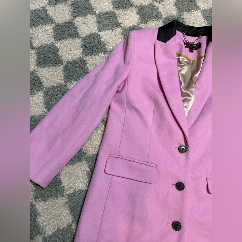 J. CREW Alfie topcoat in Italian wool, polyamide, cashmere blend Barbie pink 6P - Picture 5 of 11